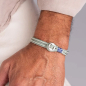 Preview: Pig & Hen Armband Don Dino atlas green cream geflochtenes Nylonl, style